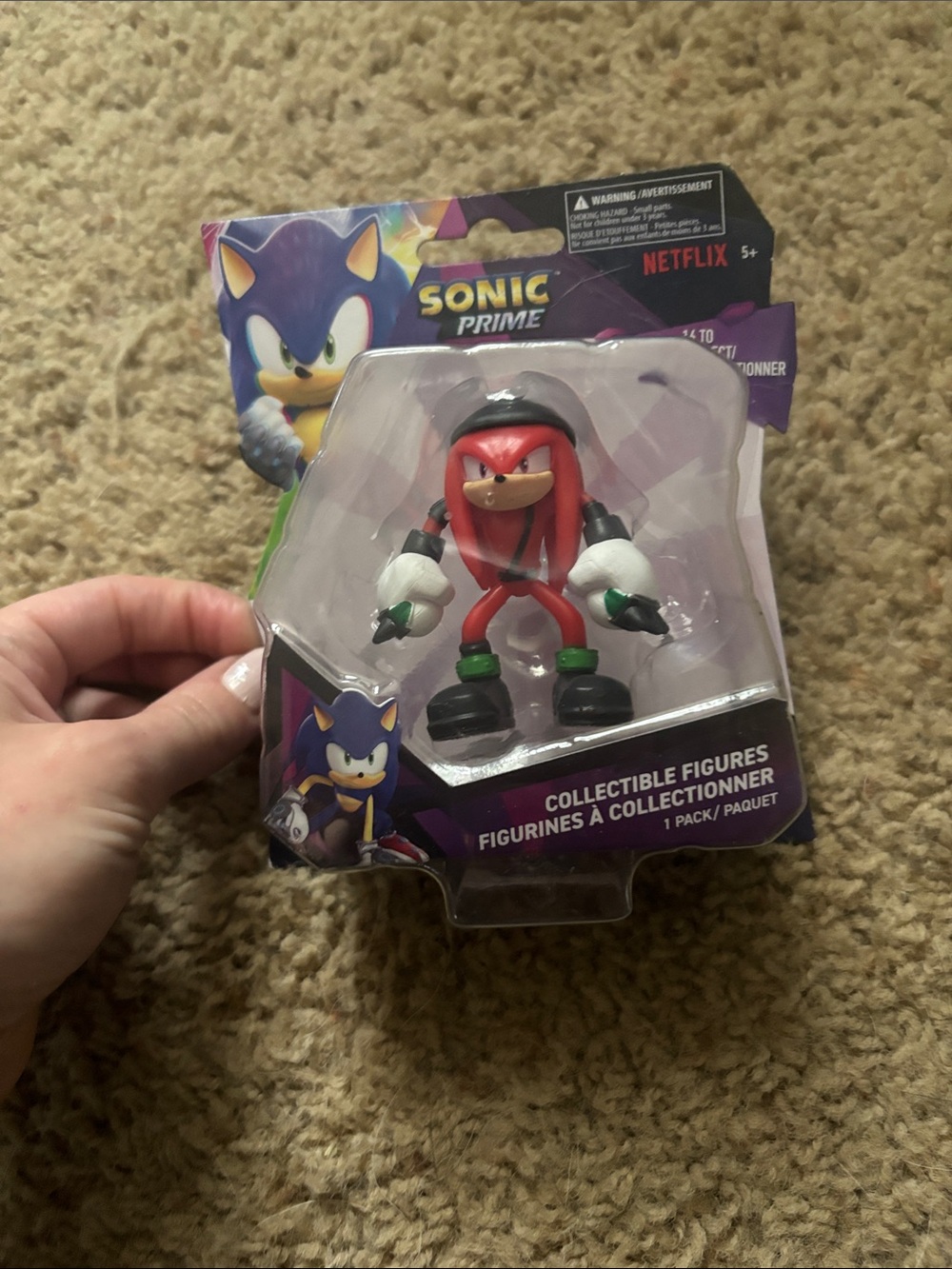 Sonic Prime Knuckles Collectible Figure - Red